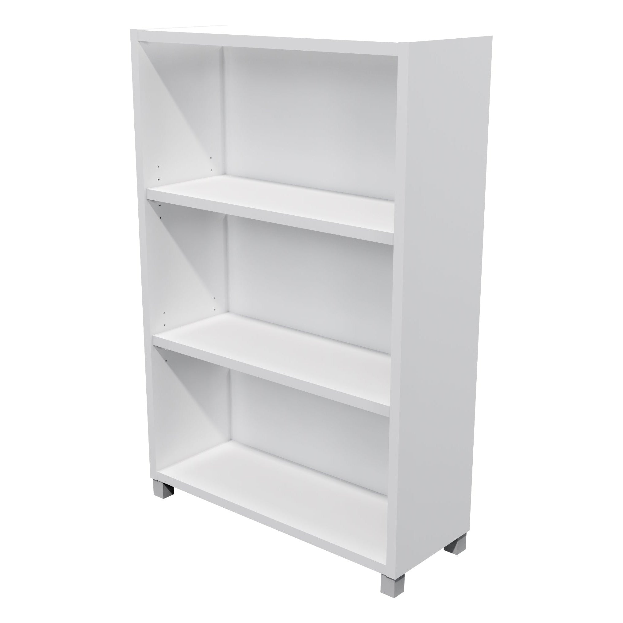 Commercial Bookcase with Feet 3 Tier / White