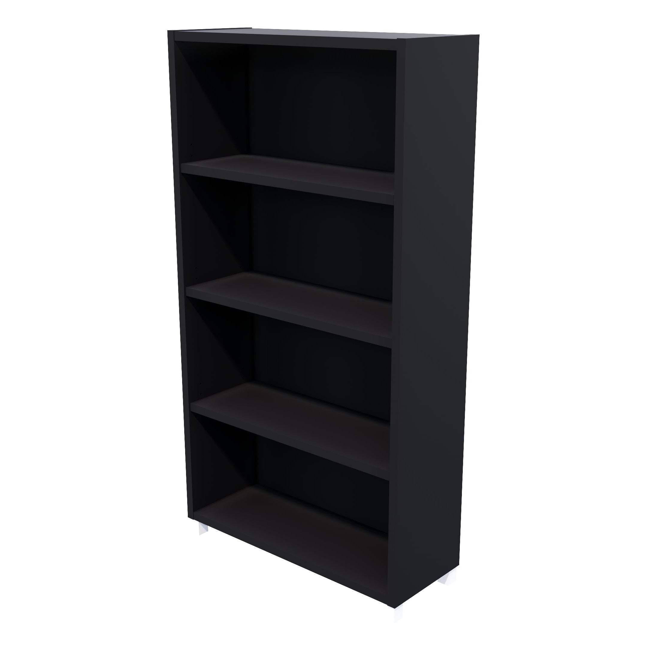 Commercial Bookcase with Feet 4 Tier / Black