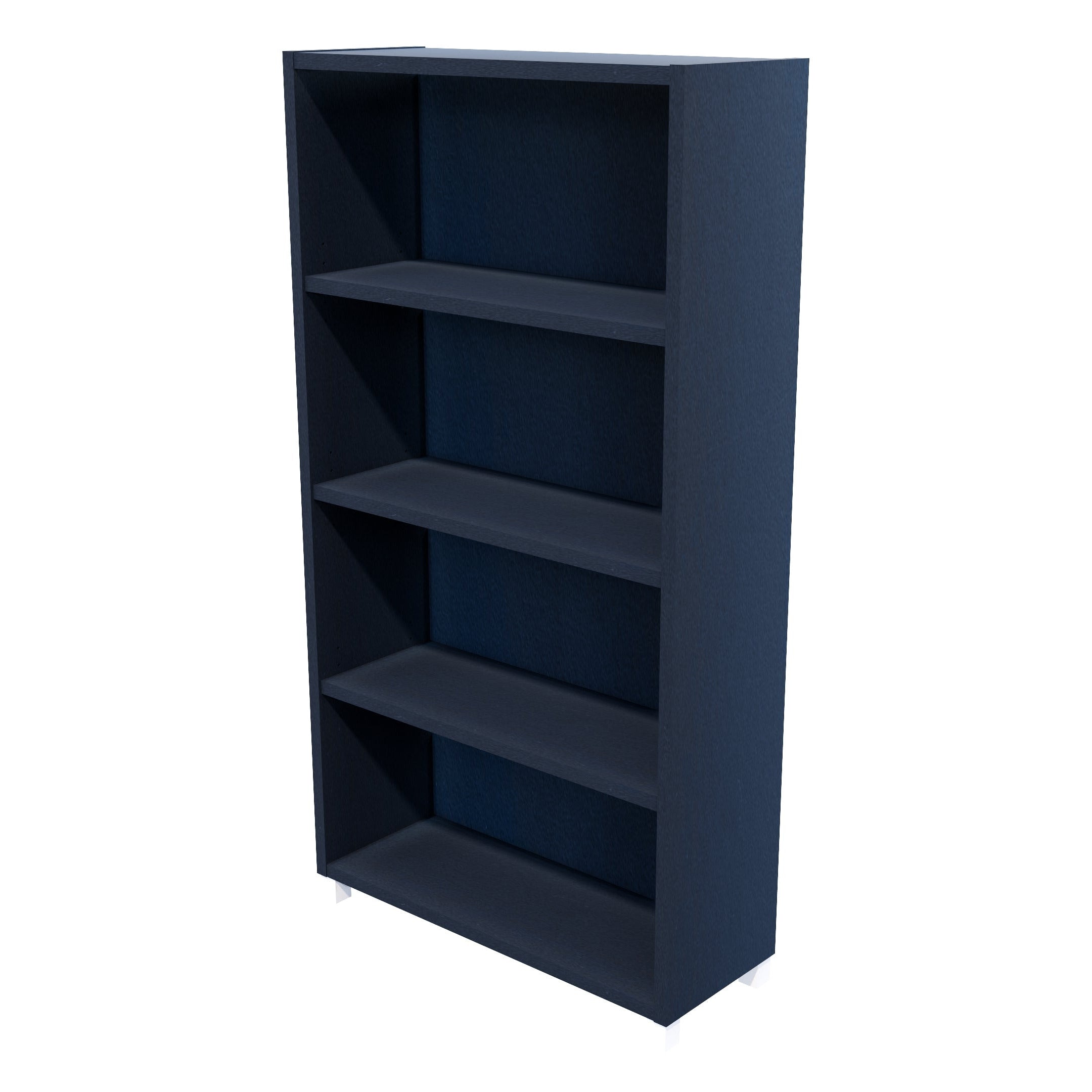 Commercial Bookcase with Feet 4 Tier / Char Blue