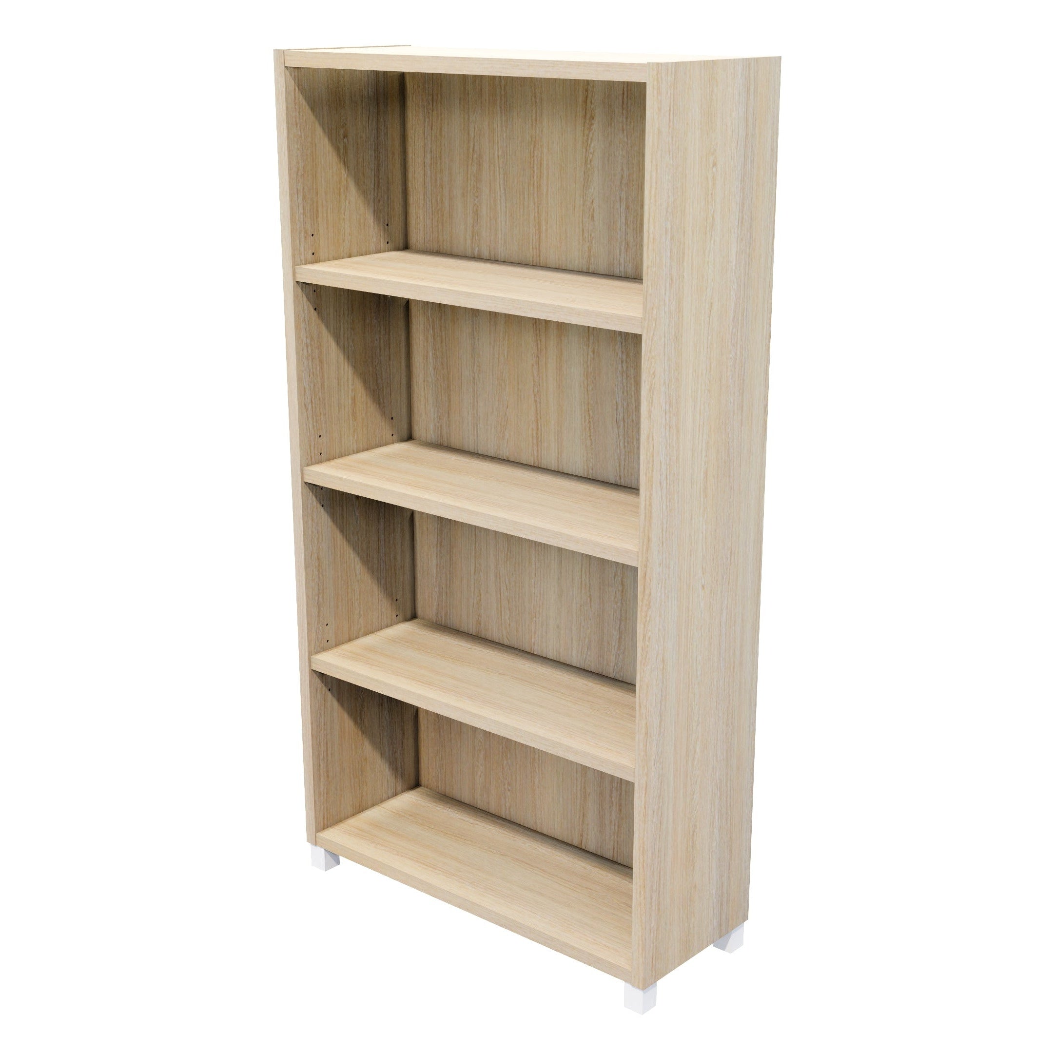 Commercial Bookcase with Feet 4 Tier / Seasoned Oak