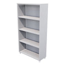 Commercial Bookcase with Feet 4 Tier / Silver Strata