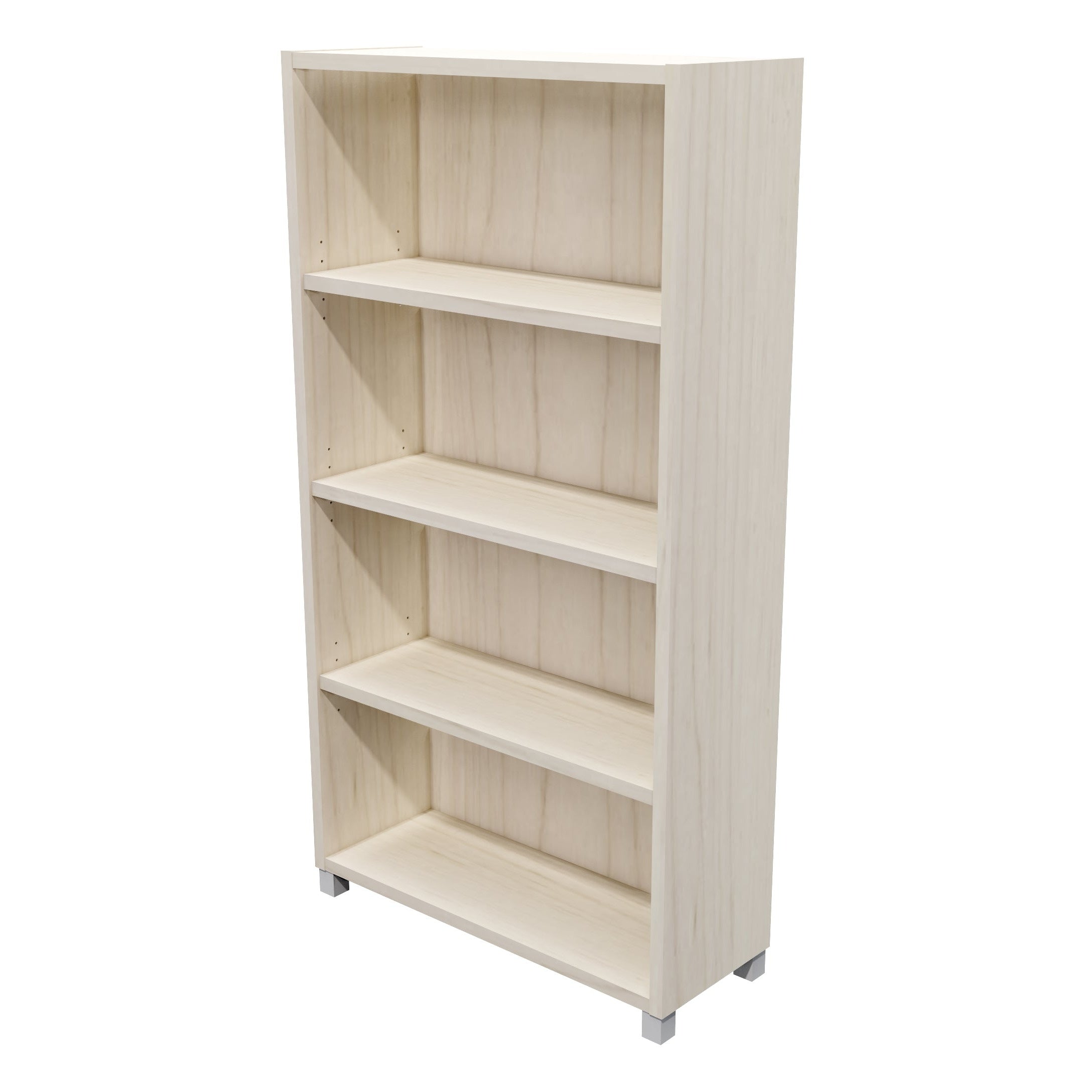 Commercial Bookcase with Feet 4 Tier / Washed Maple