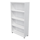 Commercial Bookcase with Feet 4 Tier / White