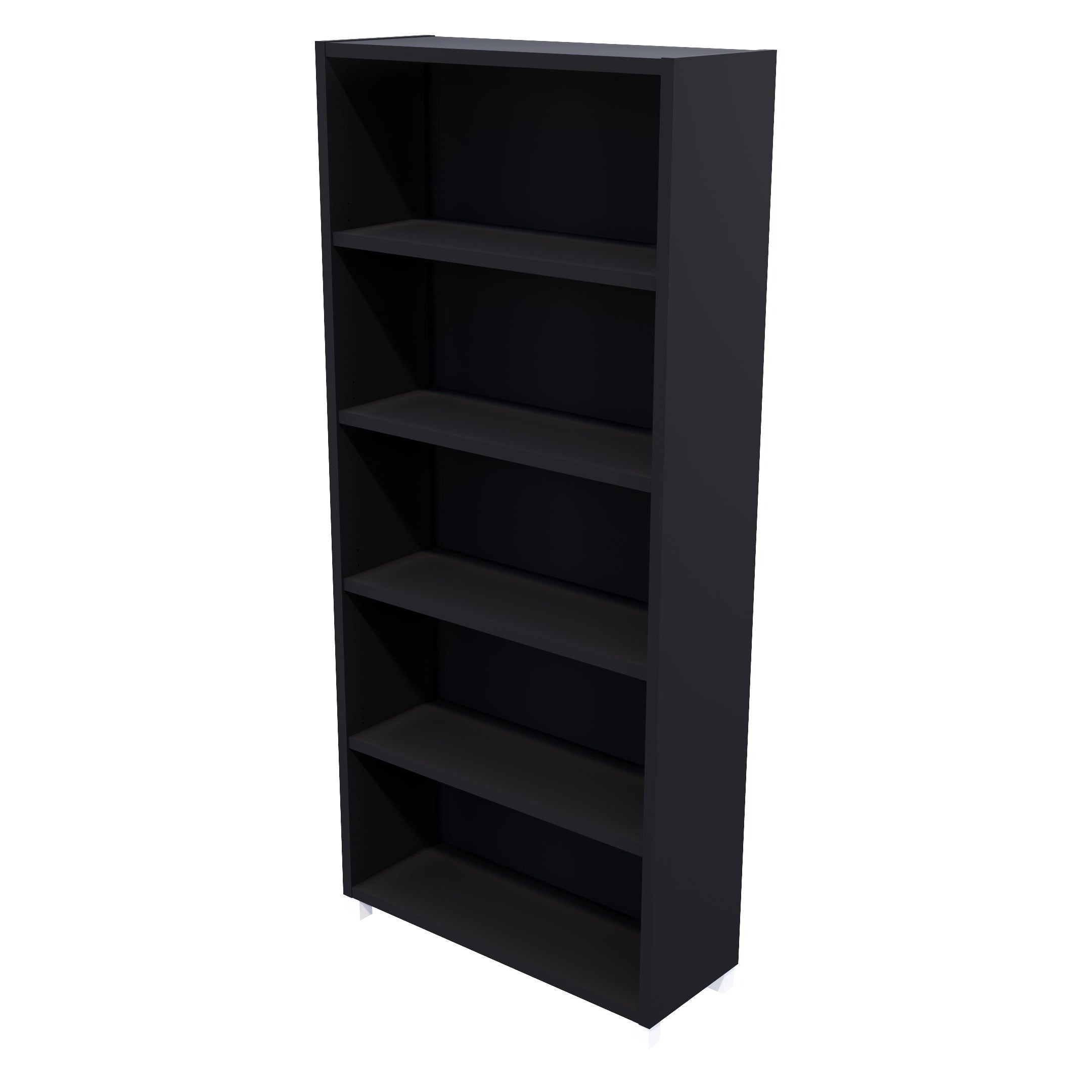 Commercial Bookcase with Feet 5 Tier / Black