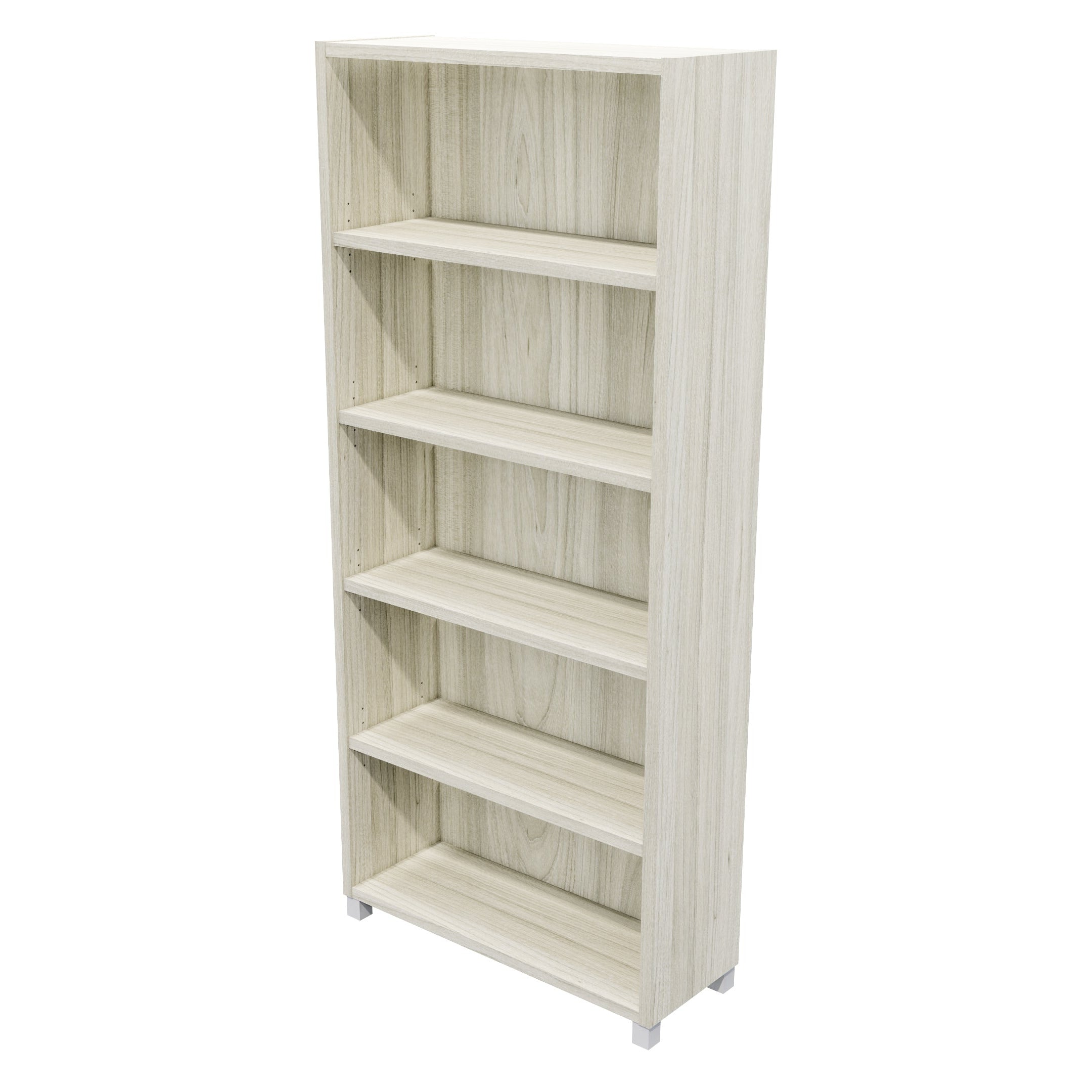 Commercial Bookcase with Feet 5 Tier / Coastal Elm