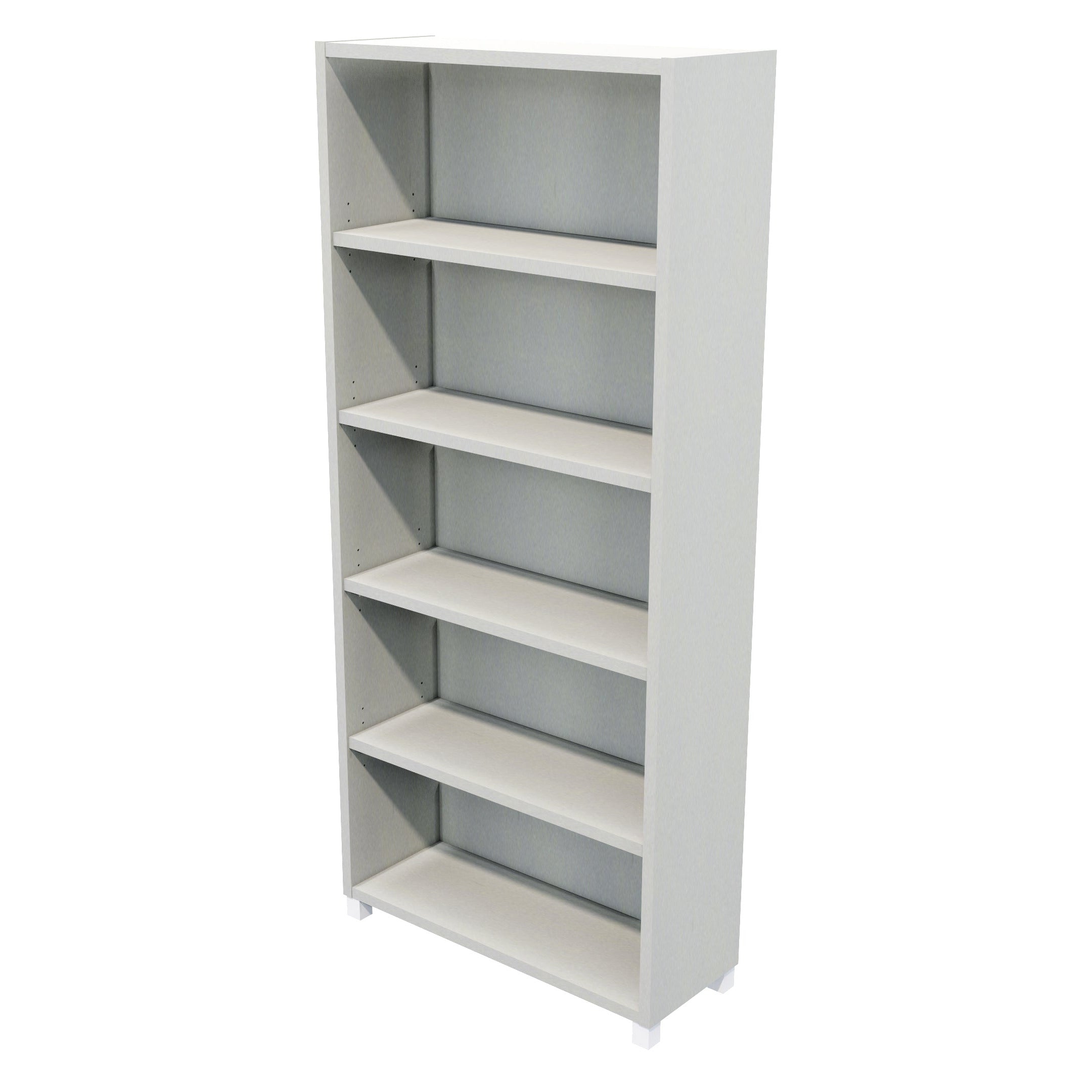 Commercial Bookcase with Feet 5 Tier / Seal Grey