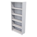 Commercial Bookcase with Feet 5 Tier / Silver Strata