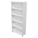 Commercial Bookcase with Feet 5 Tier / White