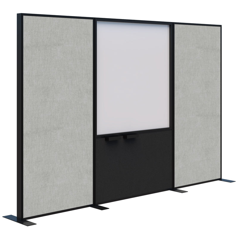 Connect Freestanding Fabric/Whiteboard/Fabric 3000 / Black / Keylargo Zinc