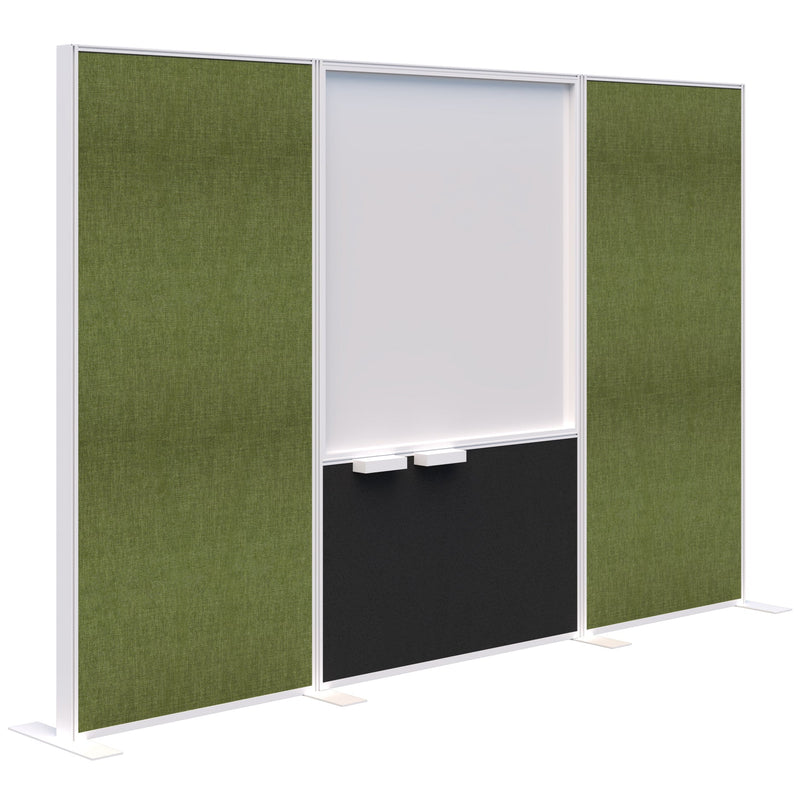 Connect Freestanding Fabric/Whiteboard/Fabric 3000 / White / Keylargo Grass