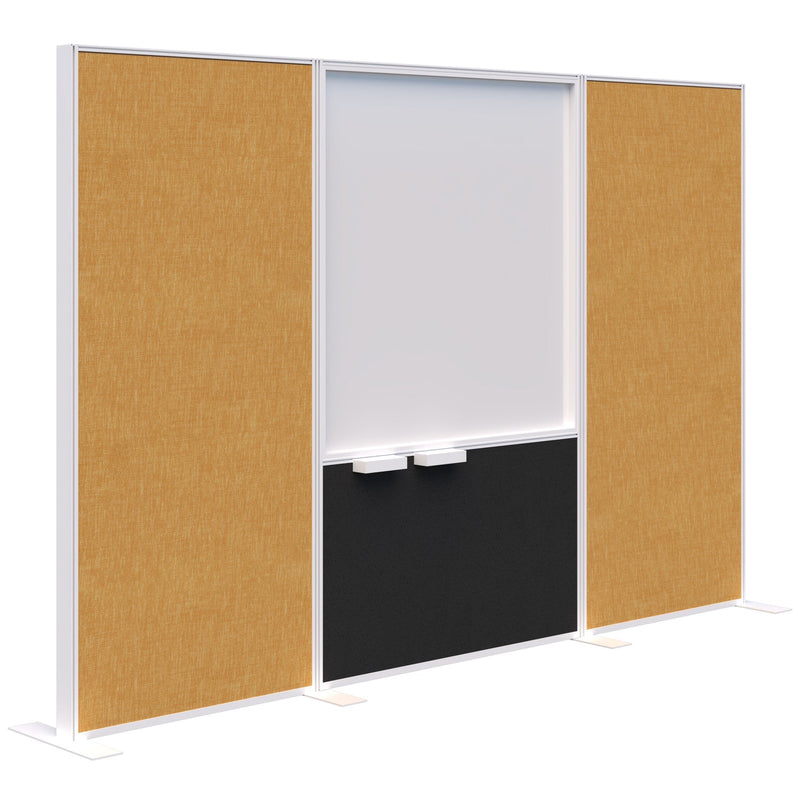 Connect Freestanding Fabric/Whiteboard/Fabric 3000 / White / Keylargo Marigold