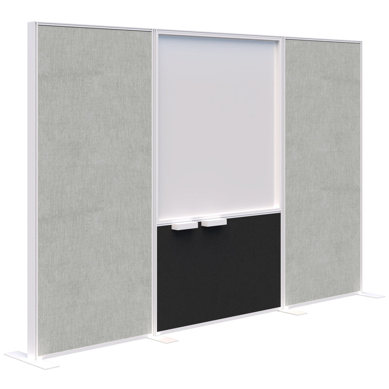 Connect Freestanding Fabric/Whiteboard/Fabric 3000 / White / Keylargo Zinc