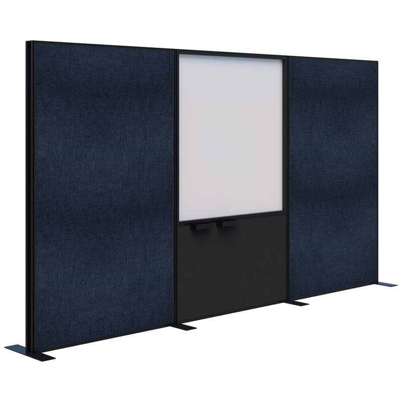 Connect Freestanding Fabric/Whiteboard/Fabric 3600 / Black / Keylargo Denim
