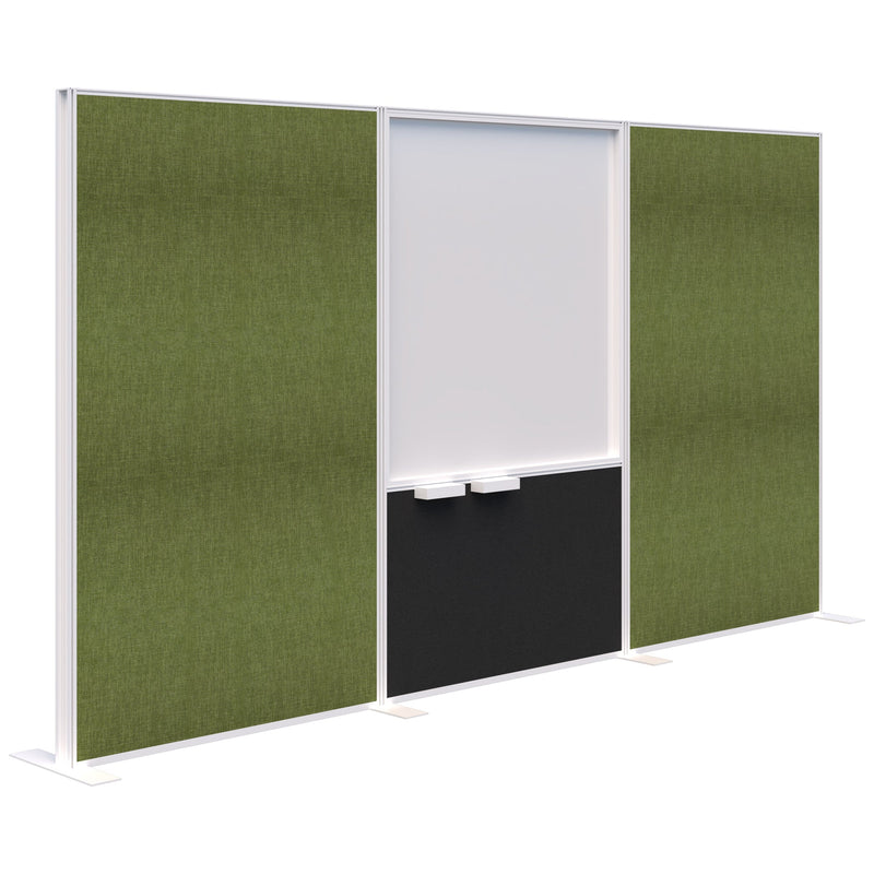 Connect Freestanding Fabric/Whiteboard/Fabric 3600 / White / Keylargo Grass
