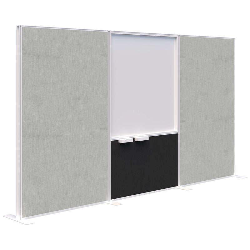 Connect Freestanding Fabric/Whiteboard/Fabric 3600 / White / Keylargo Zinc