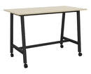 Cubit Bar Leaner with Castors 1600 x 800 / Nordic maple / Black
