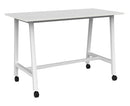 Cubit Bar Leaner with Castors 1600 x 800 / White / White