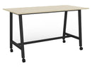 Cubit Bar Leaner with Castors 1800 x 900 / Nordic maple / Black