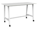 Cubit Bar Leaner with Castors 1800 x 900 / White / White