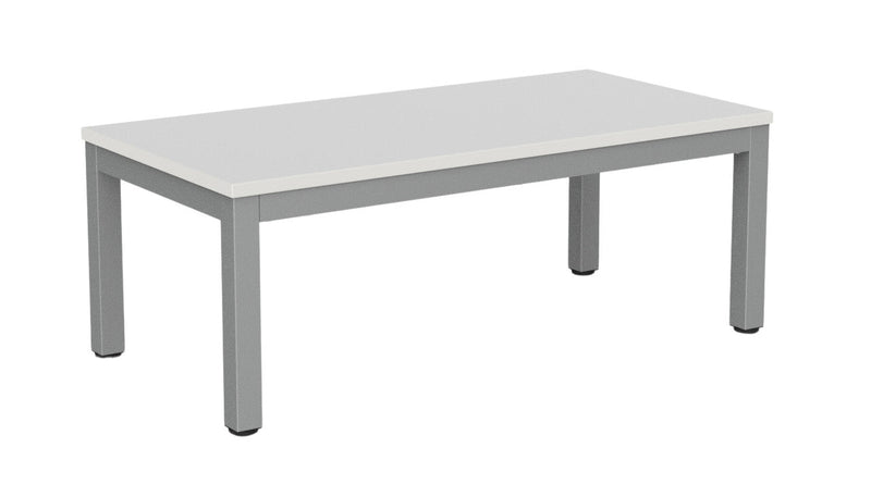 Cubit Coffee Table 1200 x 600 / White / Silver