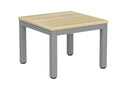 Cubit Coffee Table 600 x 600 / Atlantic Oak / Silver