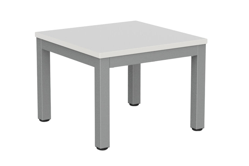Cubit Coffee Table 600 x 600 / White / Silver