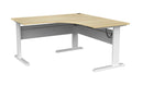 Cubit Electric Corner Desk 1500 x 1500 / Atlantic Oak / White