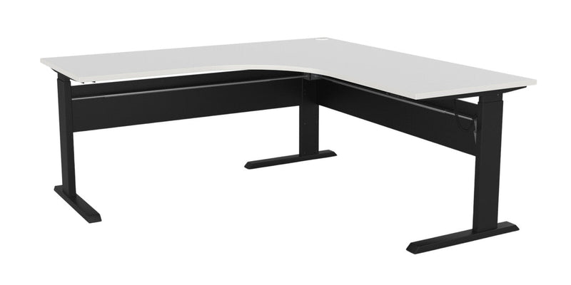 Cubit Electric Corner Desk 1800 x 1800 / White / Black