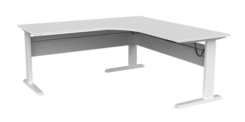 Cubit Electric Corner Desk 1800 x 1800 / White / White