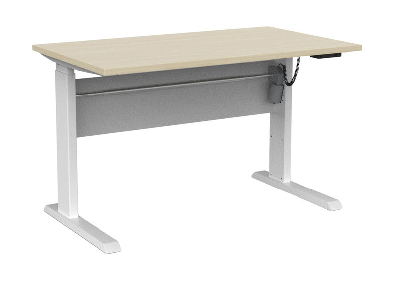 Cubit Electric Standing Desk 1200 x 700 / Nordic Maple / White