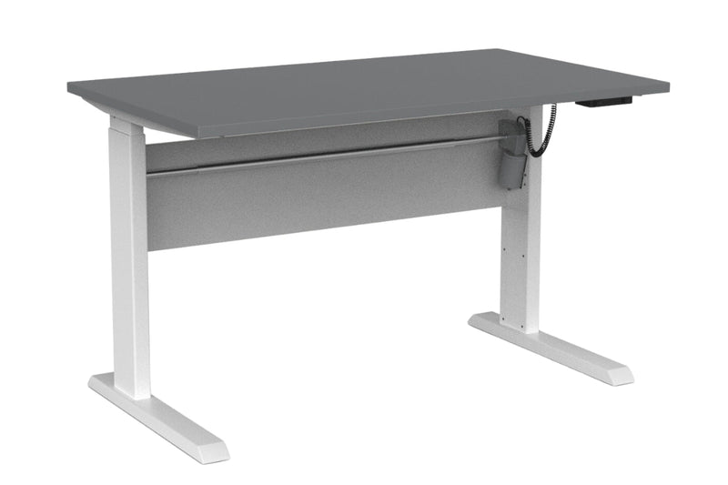 Cubit Electric Standing Desk 1200 x 700 / Silver / White