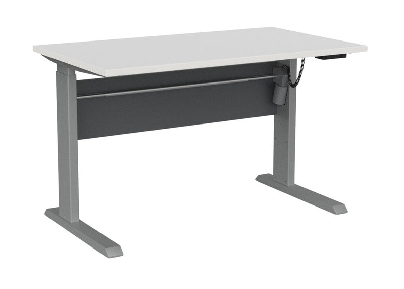Cubit Electric Standing Desk 1200 x 700 / White / Silver