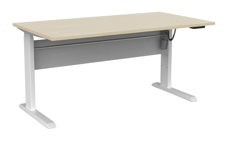Cubit Electric Standing Desk 1500 x 800 / Nordic Maple / White