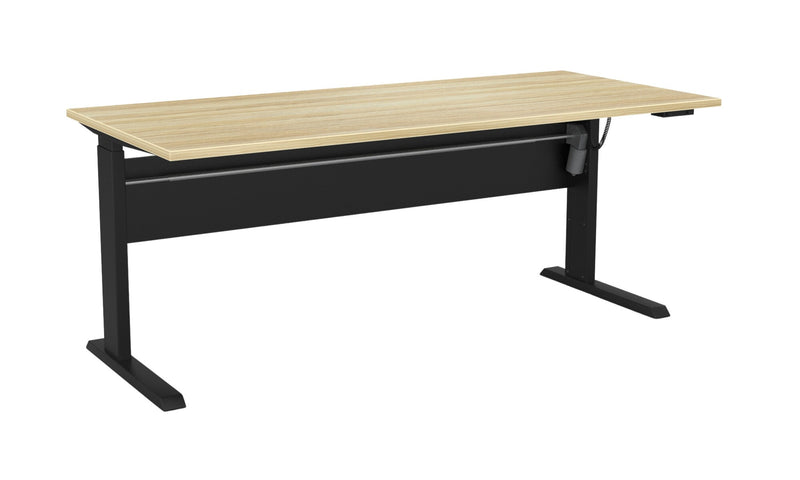 Cubit Electric Standing Desk 1800 x 800 / Atlantic Oak / Black