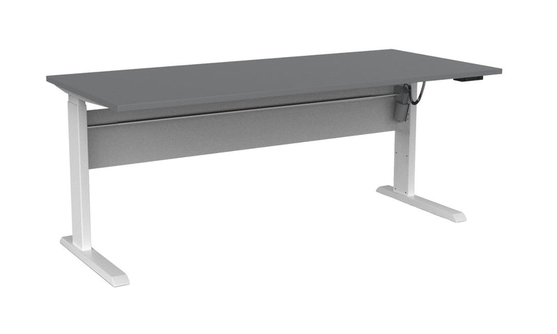 Cubit Electric Standing Desk 1800 x 800 / Silver / White