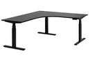 Enhance Electric Corner Desk 1500 x 1500 x 700 / Black / Black