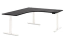 Enhance Electric Corner Desk 1500 x 1500 x 700 / Black / White