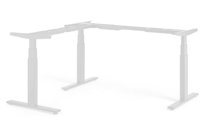 Enhance Electric Corner Desk Frame White