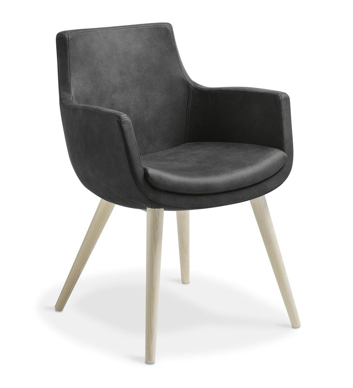 Ferne Meeting Chair Ebony / Eastwood / Natural Ash Timber