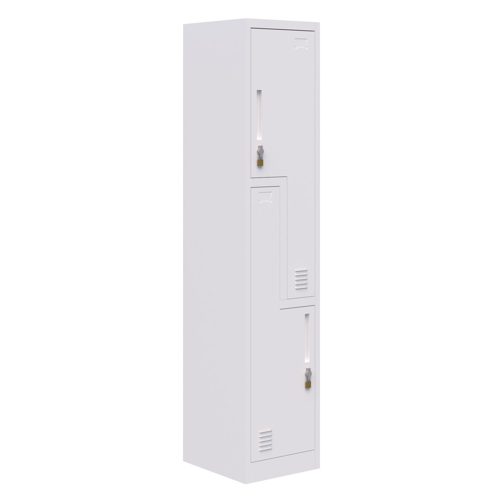 Fortis Steel Storage Locker 2 Door Stepped / Latch Lock for Padlock / 380
