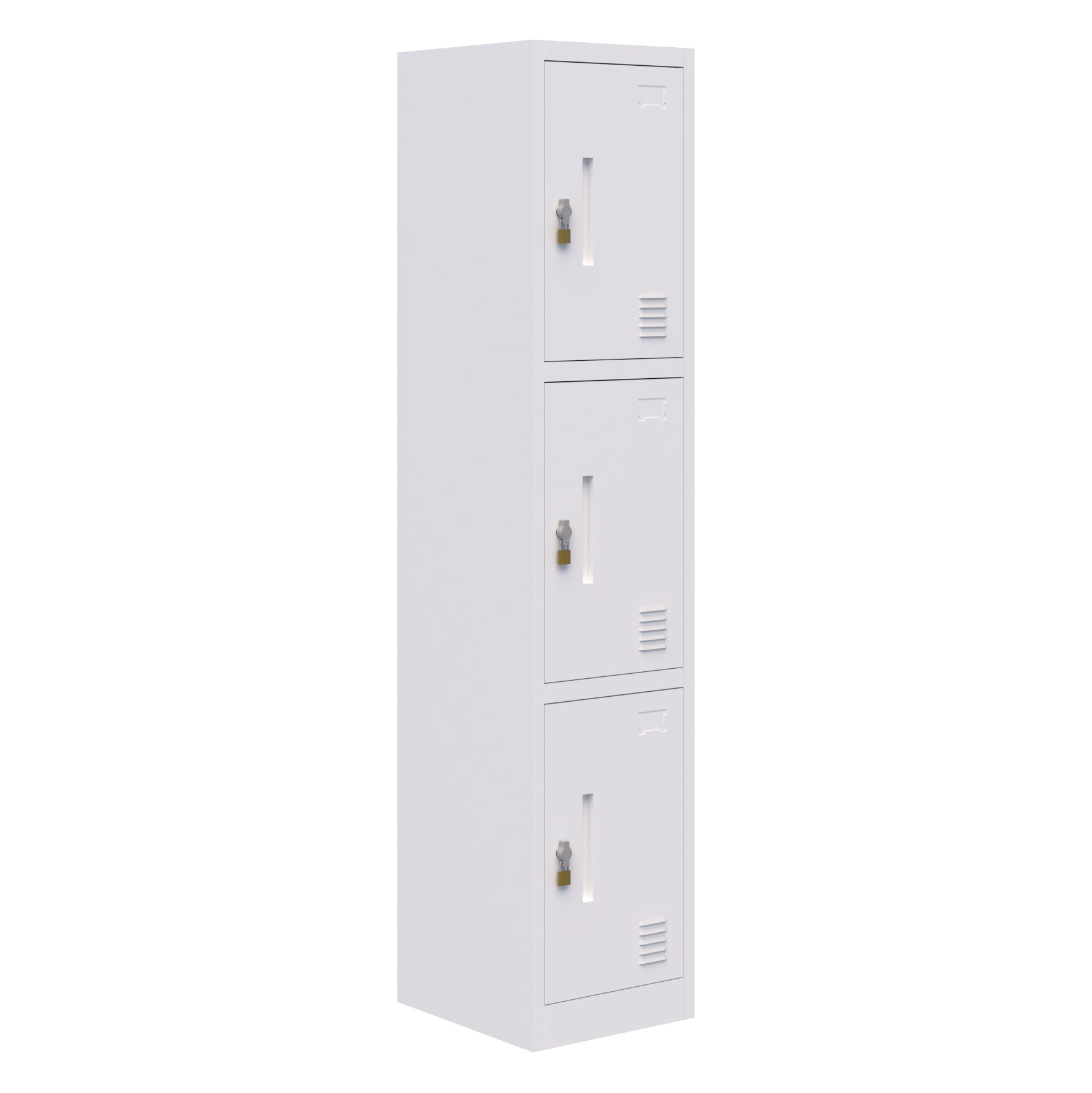 Fortis Steel Storage Locker 3 Door / Latch Lock for Padlock / 380