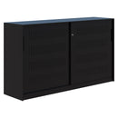 Fortis Steel Storage Sliding Door Cabinet 1020 x 1800 / Black / Keyed Locking