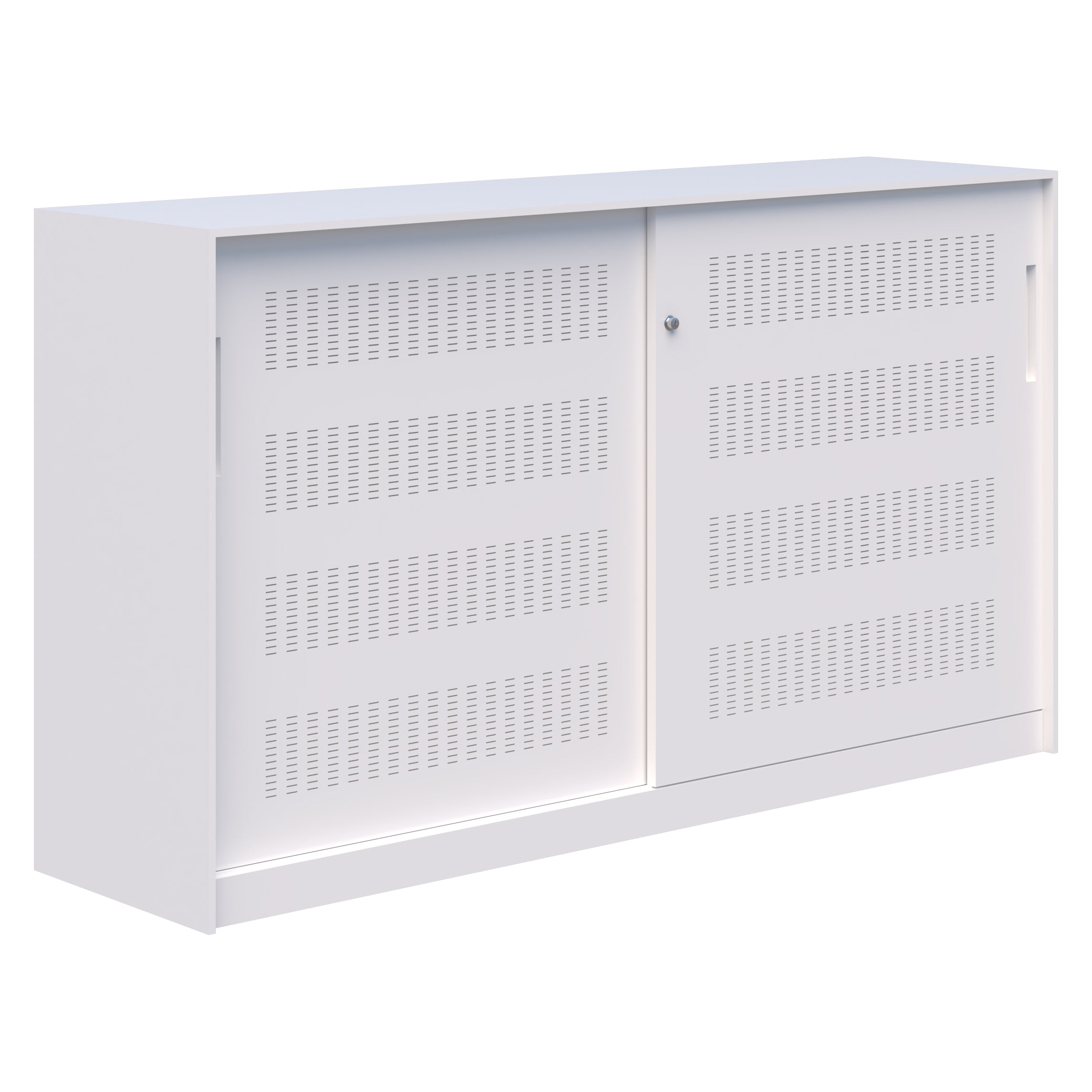 Fortis Steel Storage Sliding Door Cabinet 1020 x 1800 / White / Keyed Locking