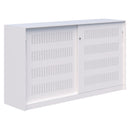 Fortis Steel Storage Sliding Door Cabinet 1020 x 1800 / White / Keyed Locking