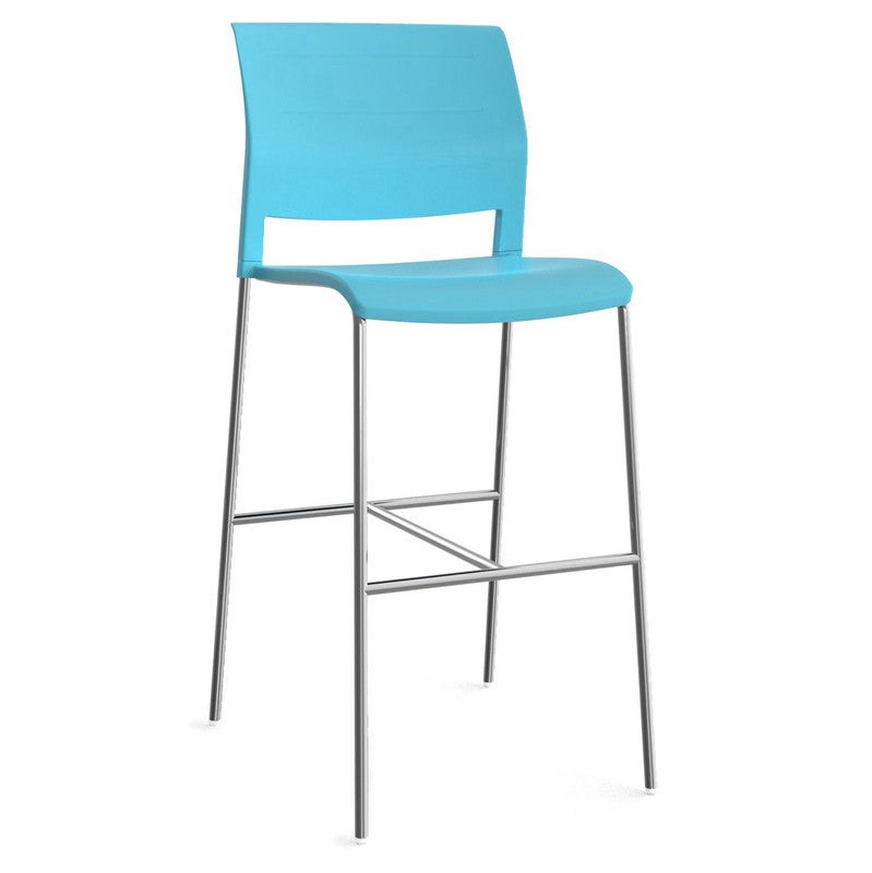 Game Barstool Aqua / Chrome