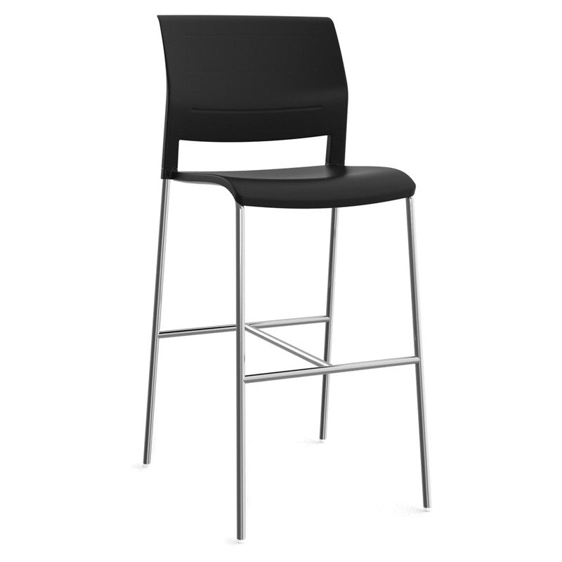 Game Barstool Black / Chrome