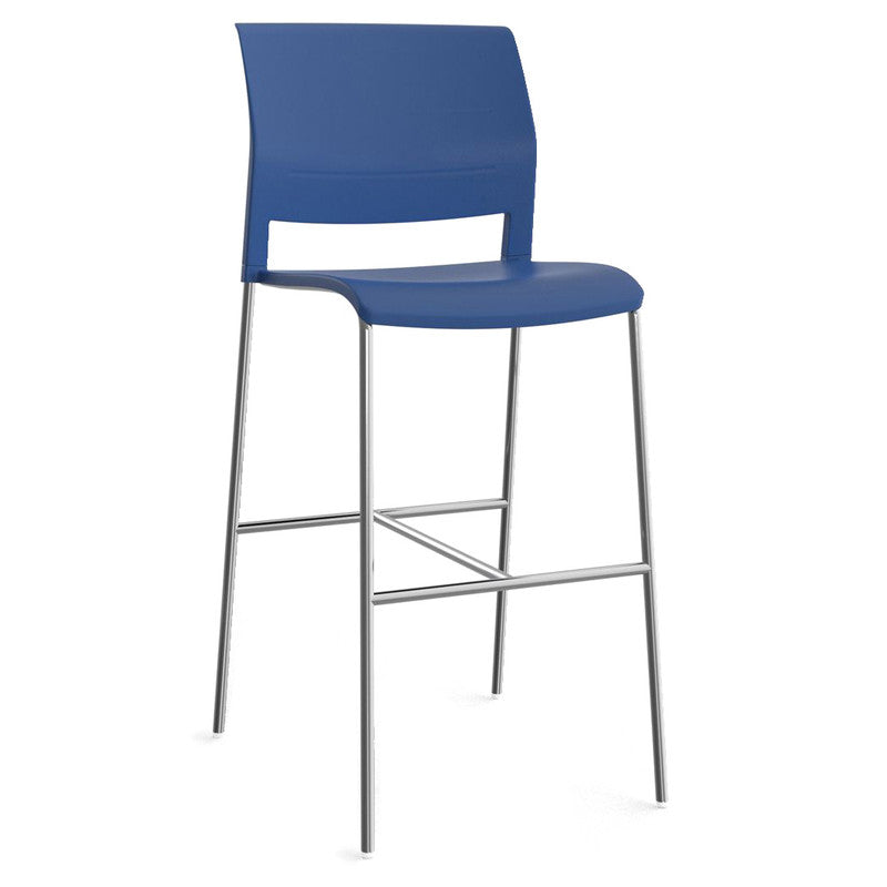 Game Barstool Indigo / Chrome