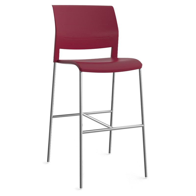 Game Barstool Red / Chrome