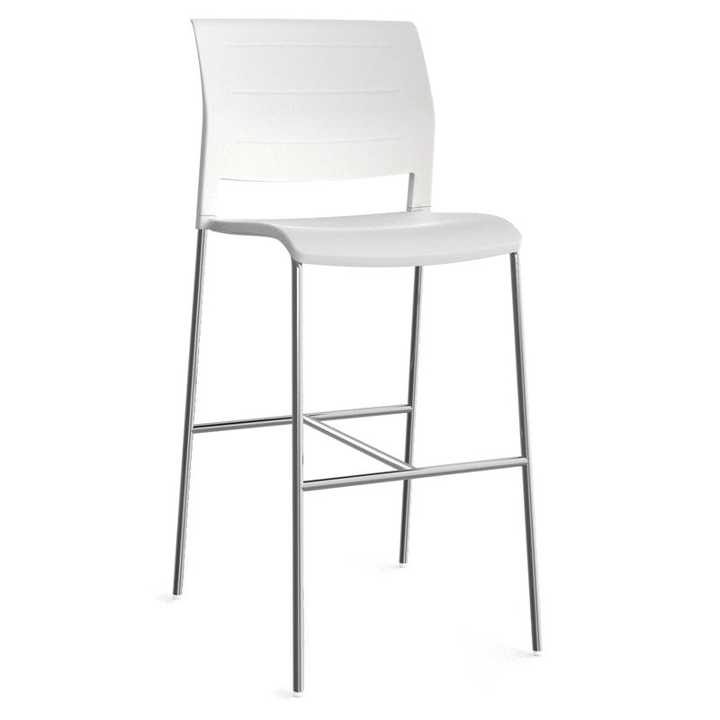 Game Barstool White / Chrome