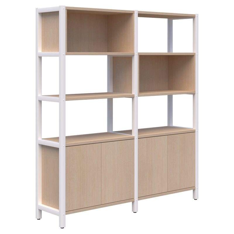 Grid 40 Modular Storage 1890 x 1720 / Refined Oak / White